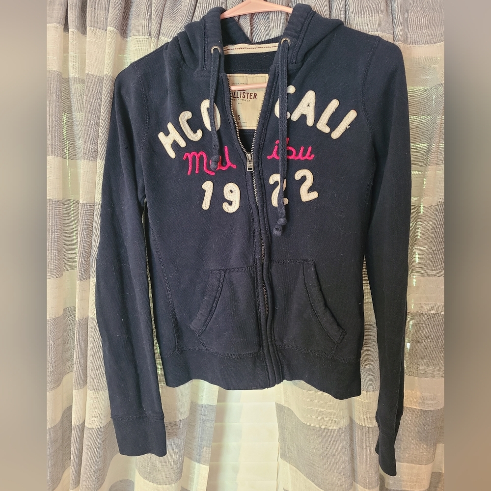 Hollister Y2K Style Zip-Up Hoodie